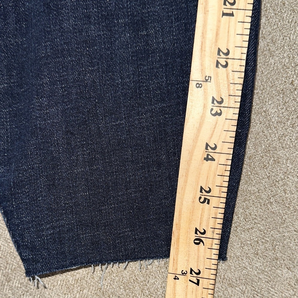 Judy Blue Dark Indigo Skinny Jeans -High Rise Raw Hem - Picture 7 of 7
